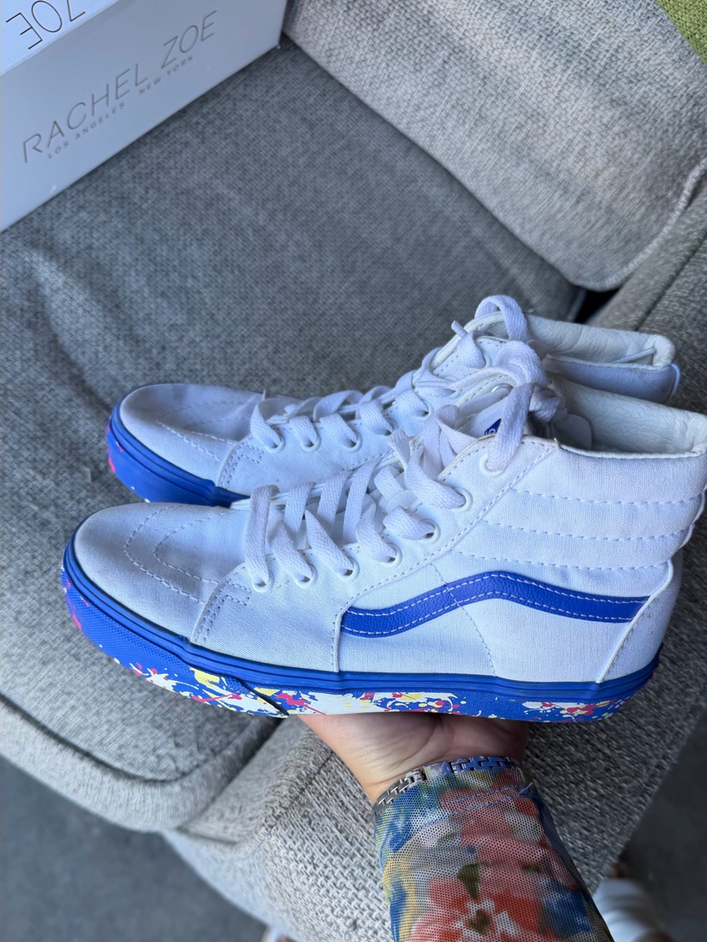 Vans Old Skool Sneakers White & Blue US 4
